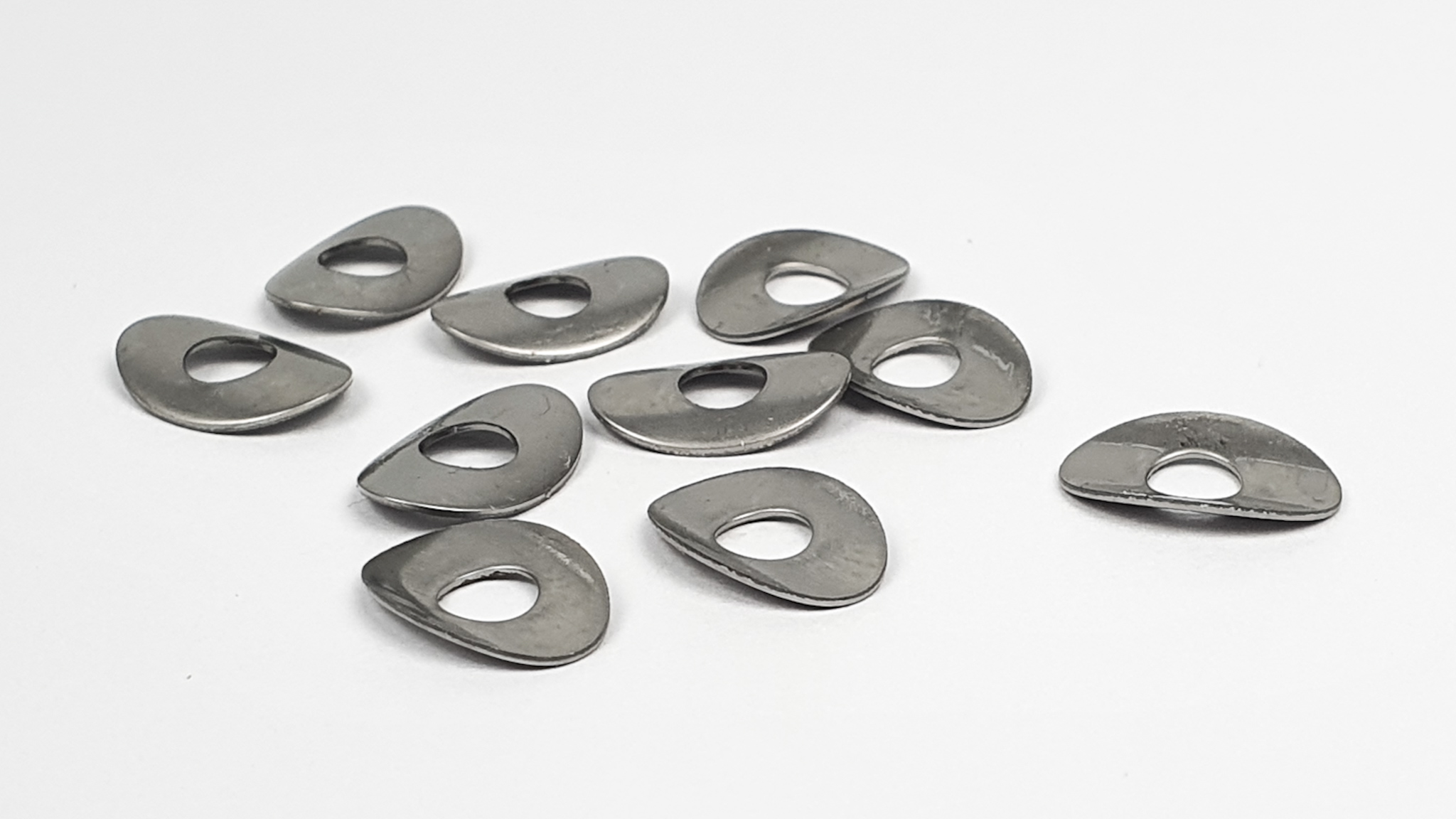 CNC Speichennippelunterlegscheiben Set Oval klein 10 Stück